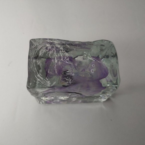 Kerry Glass Ireland Swirled Glass Candle Stick Holder (tapered Candle) 2”x2x1” - Picture 4 of 7